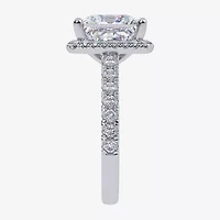 G-H / Vs2-Si1) Womens / CT. T.W. Lab Grown White Diamond 14K Gold Side Stone Halo Engagement Ring