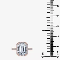 G-H / Vs2-Si1) Womens / CT. T.W. Lab Grown White Diamond 14K Gold Side Stone Halo Engagement Ring