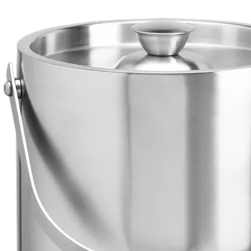 Kraftware Stainless Steel 3-qt. Doublewall Linea Ice Bucket