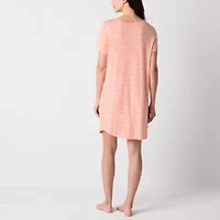 Liz Claiborne Cool and Calm Womens Short Sleeve Crew Neck Nightshirt