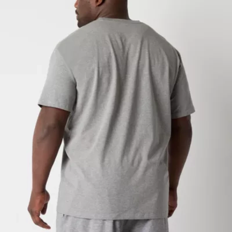 Shaquille O'Neal XLG Mens Crew Neck Short Sleeve Big and Tall Pajama Top