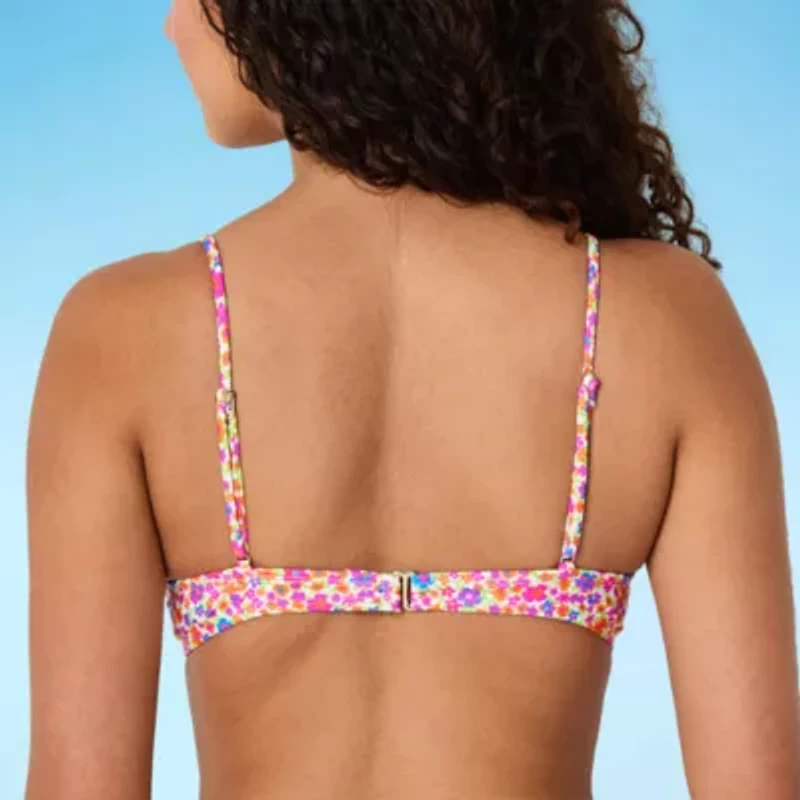 Forever 21 Womens Adjustable Straps Floral Juniors Bralette Bikini Swimsuit Top