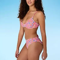 Forever 21 Womens Adjustable Straps Floral Juniors Bralette Bikini Swimsuit Top