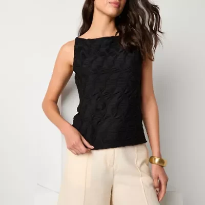 Worthington Womens Straight Neck Blouse