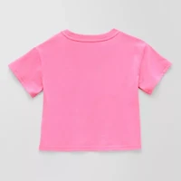 Thereabouts Little Girls Crew Neck Short Sleeve Boxy Fit Graphic T-Shirt