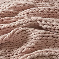 Madison Park Handmade Chunk Double Knit Plush Lightweight Throw