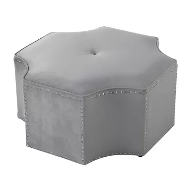 Inspired Home® Fiorella Upholstered Ottoman