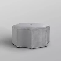 Inspired Home® Fiorella Upholstered Ottoman