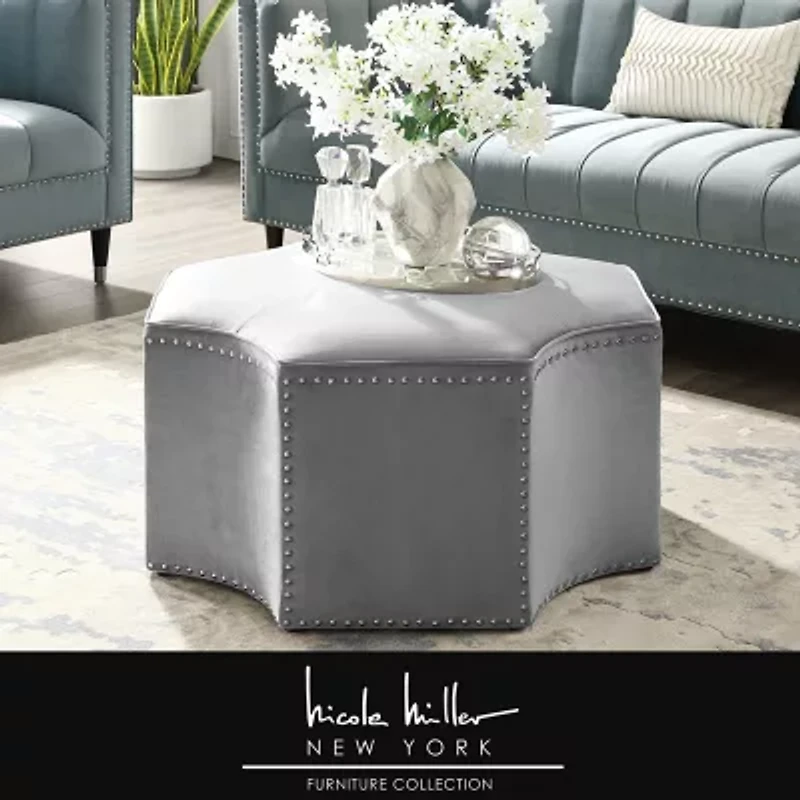 Inspired Home® Fiorella Upholstered Ottoman