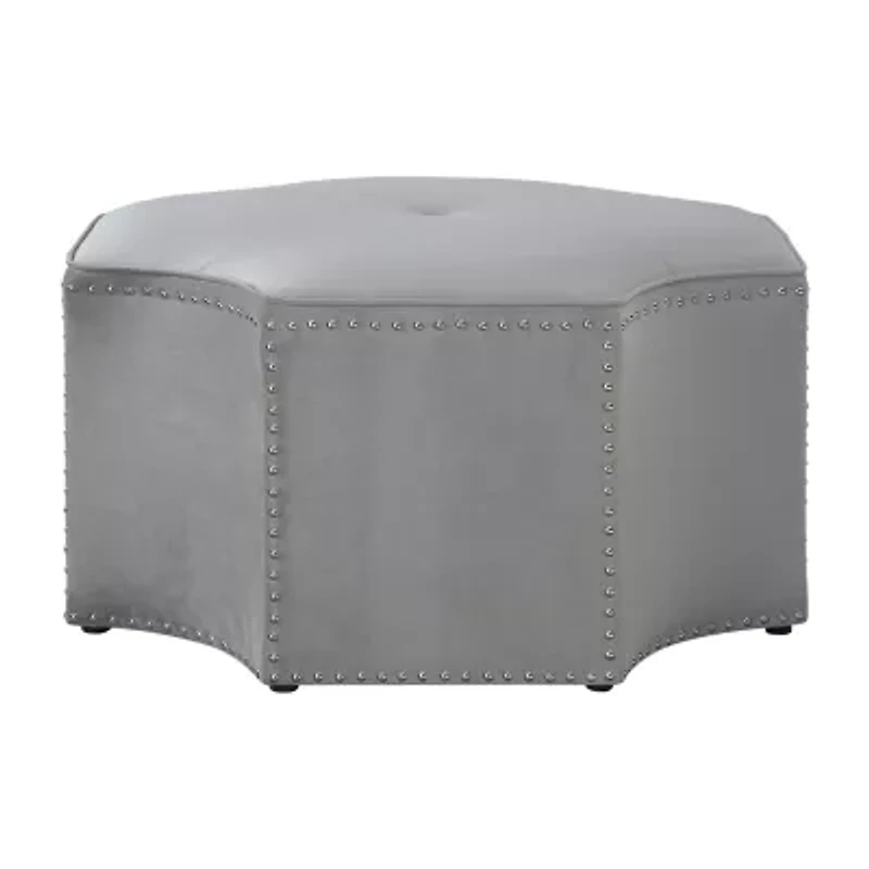 Inspired Home® Fiorella Upholstered Ottoman