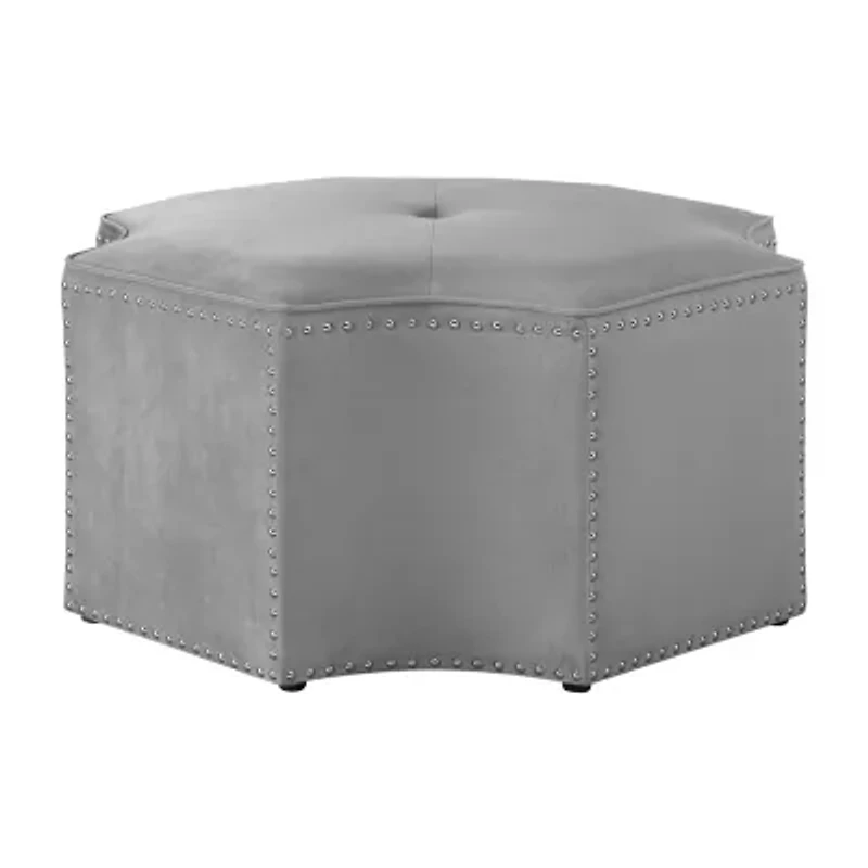 Inspired Home® Fiorella Upholstered Ottoman