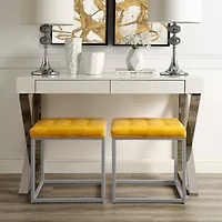 Inspired Home® Newton Tufted Ottoman