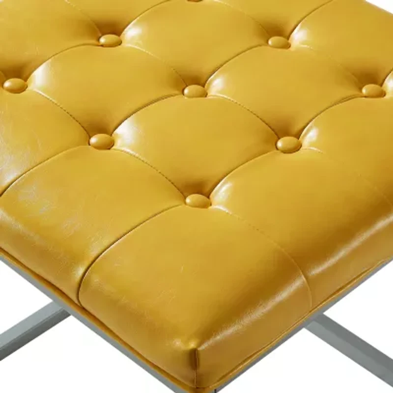 Inspired Home® Newton Tufted Ottoman
