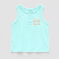 Okie Dokie Baby Boys Henley Neck Sleeveless Tank Top