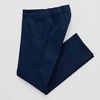 St. John's Bay Stretch Chino Mens Adaptive Easy-on + Easy-off Seated Wear Straight Fit Flat Front Pant