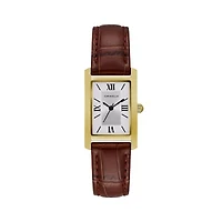 Caravelle Designed By Bulova Womens Brown Leather Strap Watch 44l234