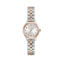 Caravelle Designed By Bulova Womens Rose Goldtone Stainless Steel Bracelet Watch 45l175