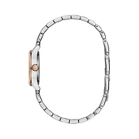 Caravelle Designed By Bulova Womens Rose Goldtone Stainless Steel Bracelet Watch 45l175