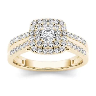 CT.T.W. Natural Diamond 10K Yellow Gold Engagement Ring