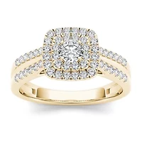 CT.T.W. Natural Diamond 10K Yellow Gold Engagement Ring