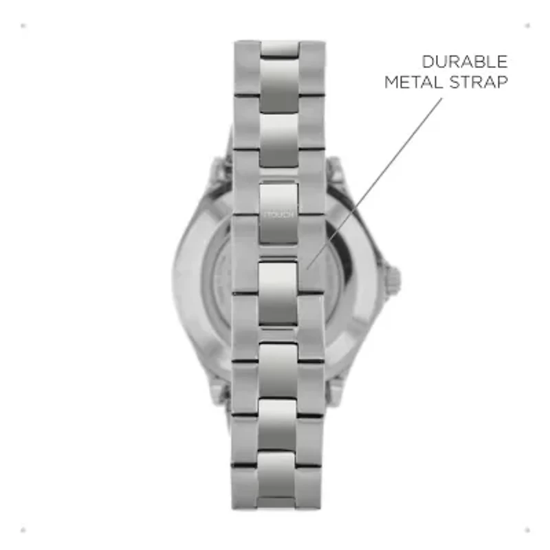 iTouch Connected for Women: Crystal Case with Silver Metal Strap Hybrid Smartwatch (32mm) 13887S-51-D28
