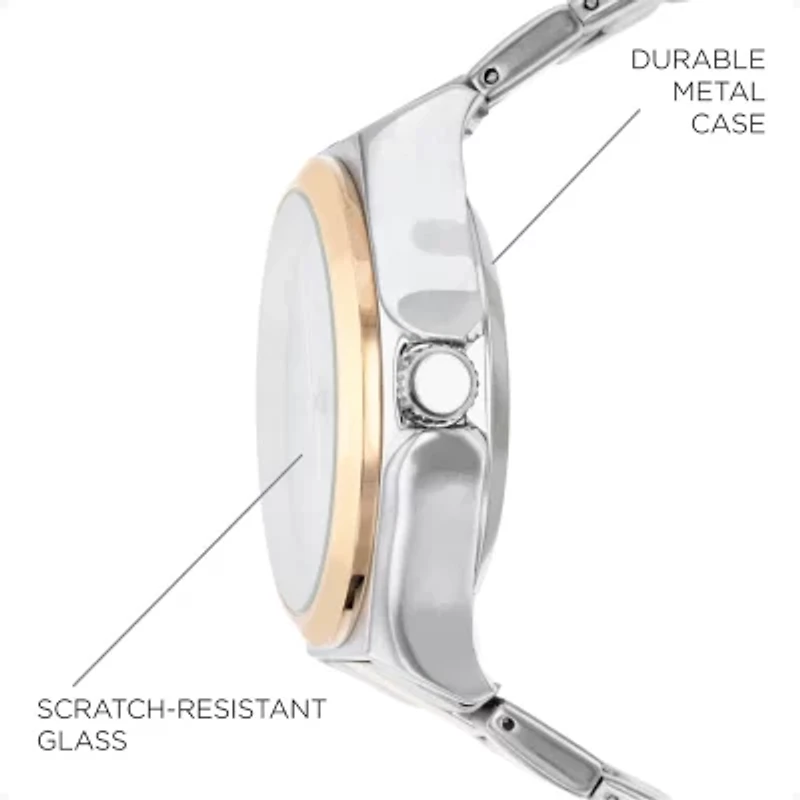 iTouch Connected for Women: Silver Case with Two Toned Metal Strap Hybrid Smartwatch (38mm) 13888S-51-B35