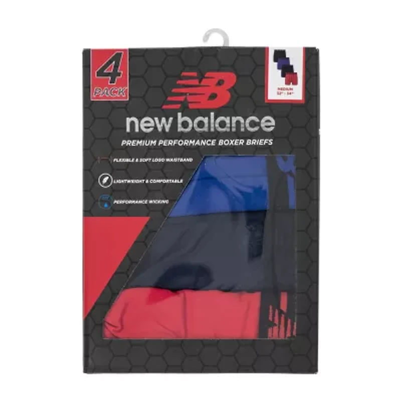 New Balance Mens 4 Pack Boxer Briefs Nb3017-4