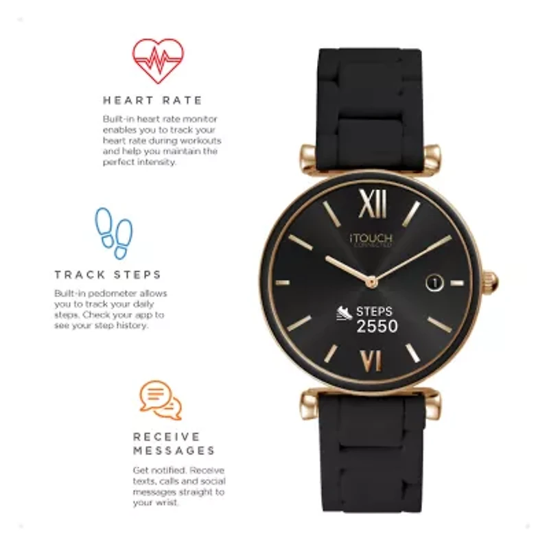Itouch Connected Womens Black Smart Watch 13941g-51-A02