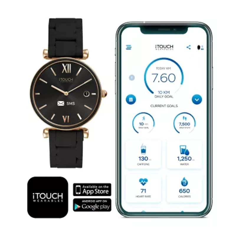 Itouch Connected Womens Black Smart Watch 13941g-51-A02