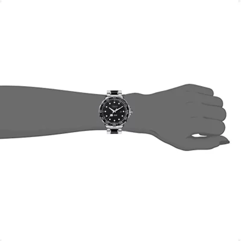 iTouch Connected for Men: Silver Case with Two Toned Metal Strap Hybrid Smartwatch (42mm) 50051S-51-G28