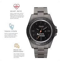 iTouch Connected for Men: Gray Case with Gray Acrylic Strap Hybrid Smartwatch (42mm) 50182GY-51-G04