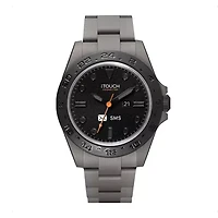 iTouch Connected for Men: Gray Case with Gray Acrylic Strap Hybrid Smartwatch (42mm) 50182GY-51-G04