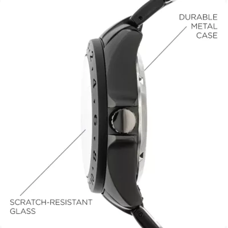 iTouch Connected for Men: Gray Case with Gray Acrylic Strap Hybrid Smartwatch (42mm) 50182GY-51-G04
