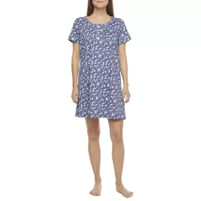 Adonna Womens Scoop Neck Short Sleeve Nightgown