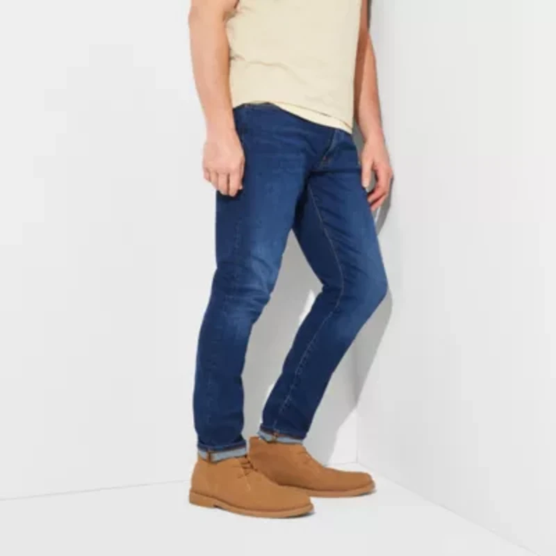 mutual weave Mens Stretch Fabric Slim Fit Jean