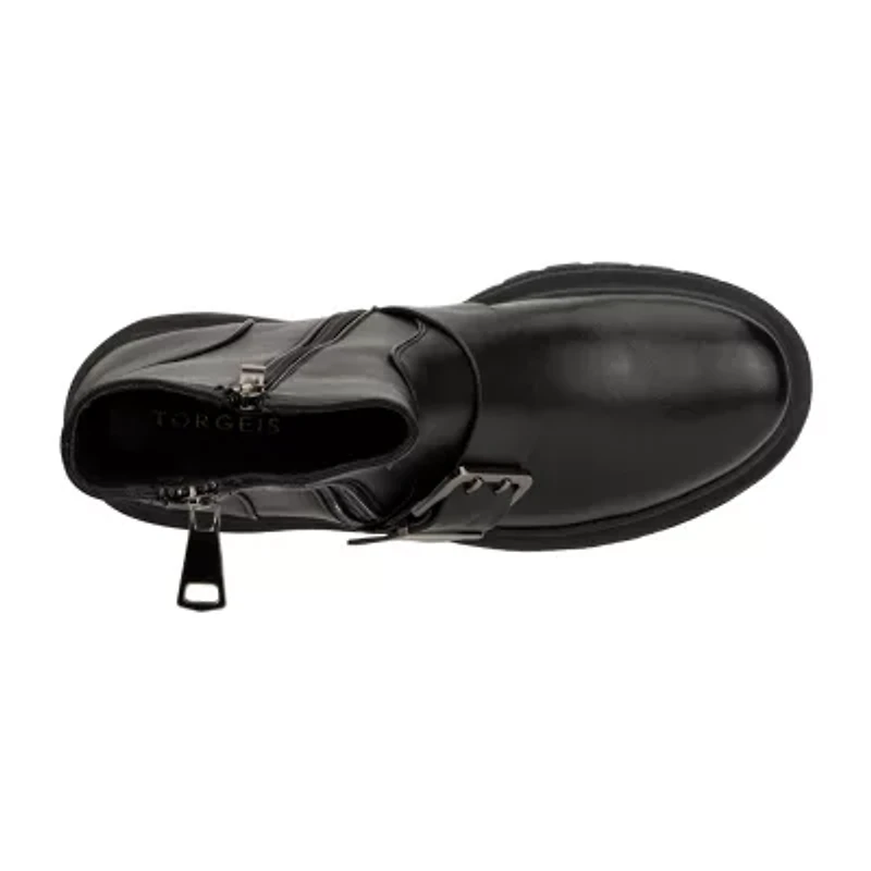 Torgeis Womens Holly Flat Heel Booties