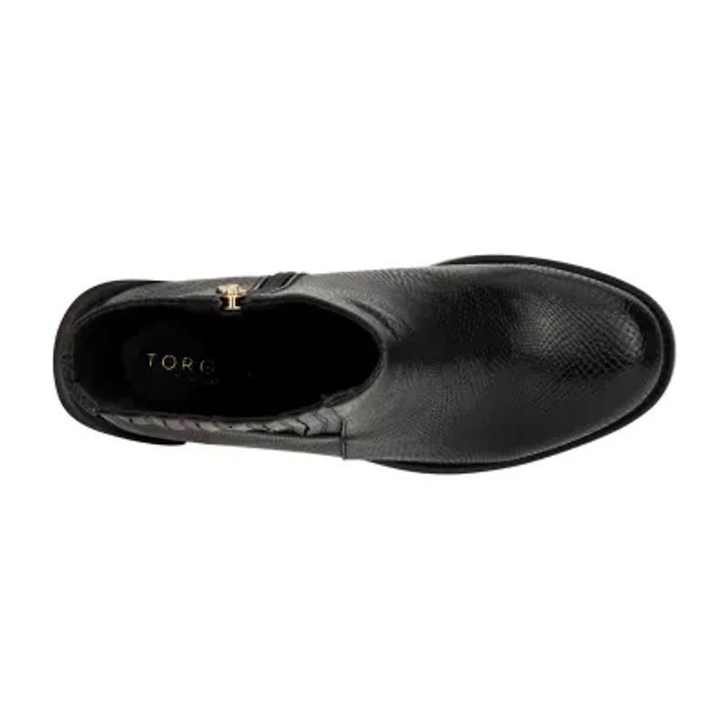Torgeis Womens Regent Stacked Heel Booties