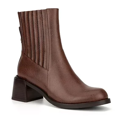 Torgeis Womens Regent Stacked Heel Booties