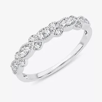 1/ CT.T.W. Natural Diamond 10K or 14K White Gold Wedding Band