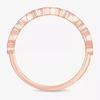 Diamond-Accent Wedding Band 10K or 14K Rose Gold