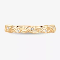 Diamond-Accent Wedding Band 10K or 14K Gold