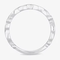 Diamond-Accent Wedding Band 10K or 14K White Gold