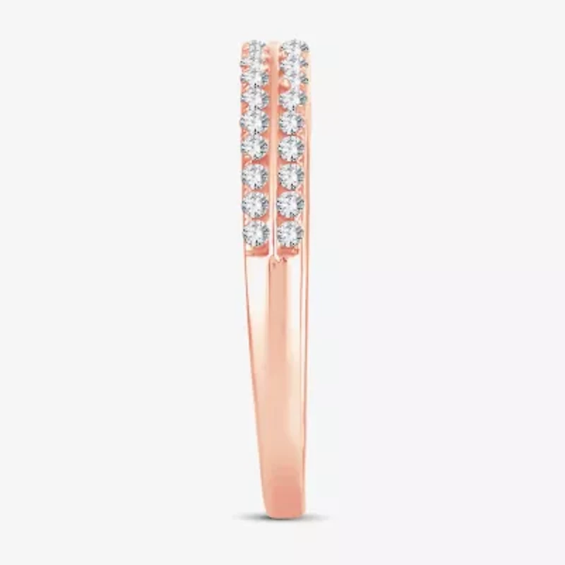 Womens 1/ CT. T.W. Natural White Diamond 10K Gold Anniversary Wedding Band