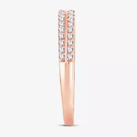 Womens 1/ CT. T.W. Natural White Diamond 10K Gold Anniversary Wedding Band