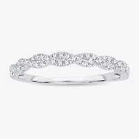 1/5 CT.T.W. Natural Diamond 10K or 14K White Gold Wedding Band