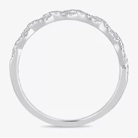 1/5 CT.T.W. Natural Diamond 10K or 14K White Gold Wedding Band