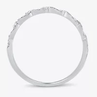 1/5 CT.T.W. Natural Diamond 10K or 14K White Gold Wedding Band