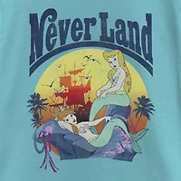 Little & Big Kid Girls Crew Neck Short Sleeve Regular Fit Peter Pan Tinker Bell Graphic T-Shirt