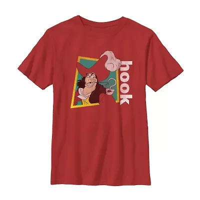 Captain Hook Little & Big Kid Boys Crew Neck Short Sleeve Regular Fit Peter Pan Graphic T-Shirt
