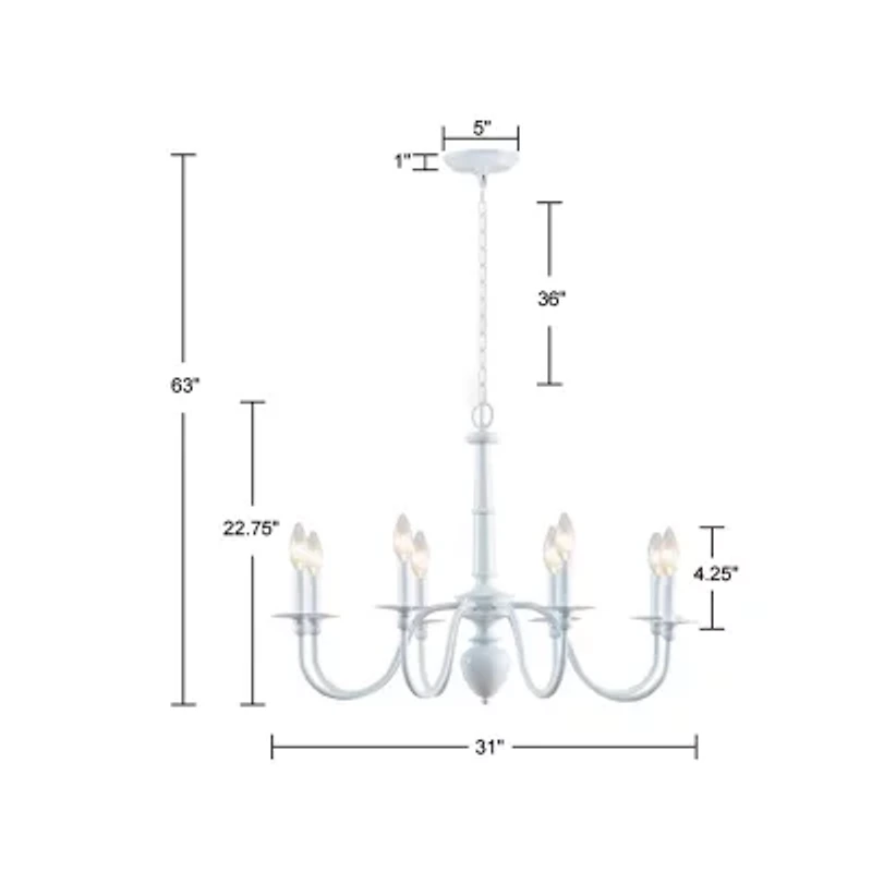 Martha Stewart Amelia 8-Light Metal Chandelier